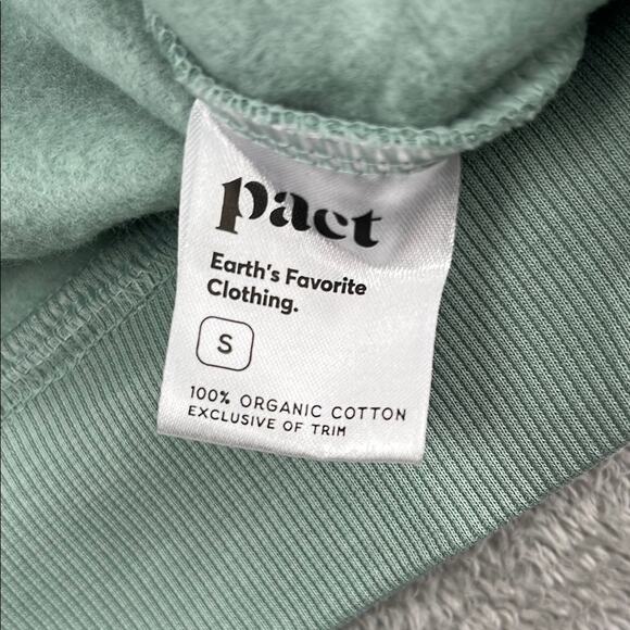 NEW PACT S 100% Organic Cotton Green Herbs Graphic Slouchy Sweatshirt Crew Women - Picture 9 of 12